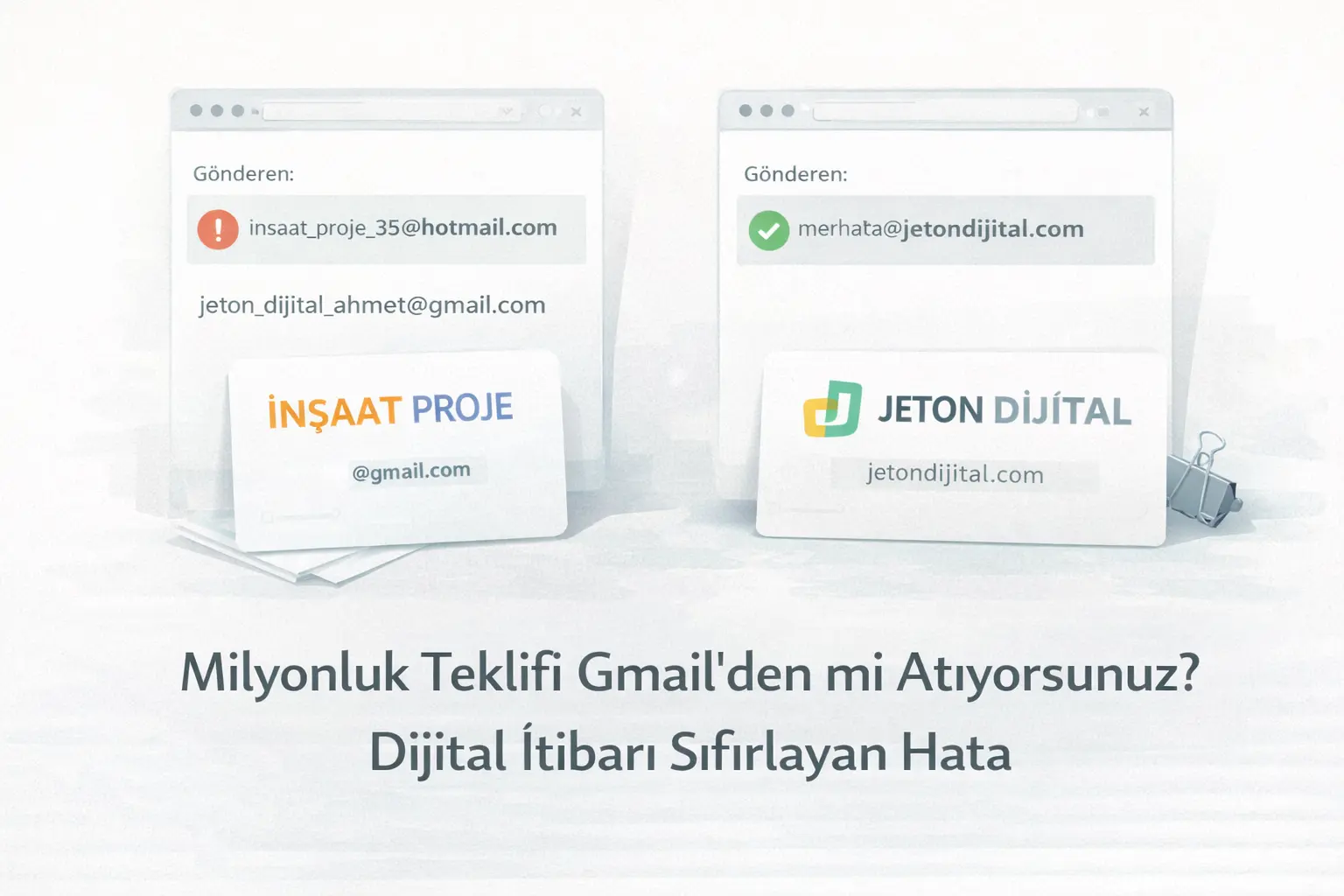 Şirket Maili Kullanmamanın Bedeli: Gmail vs Kurumsal E-Posta - Genel blog yazısı